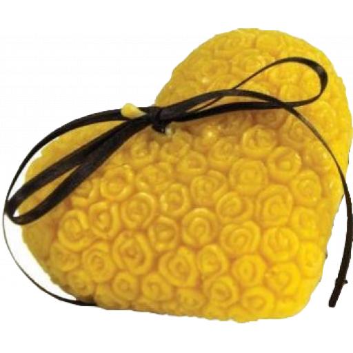 Large Heart Beeswax Candle